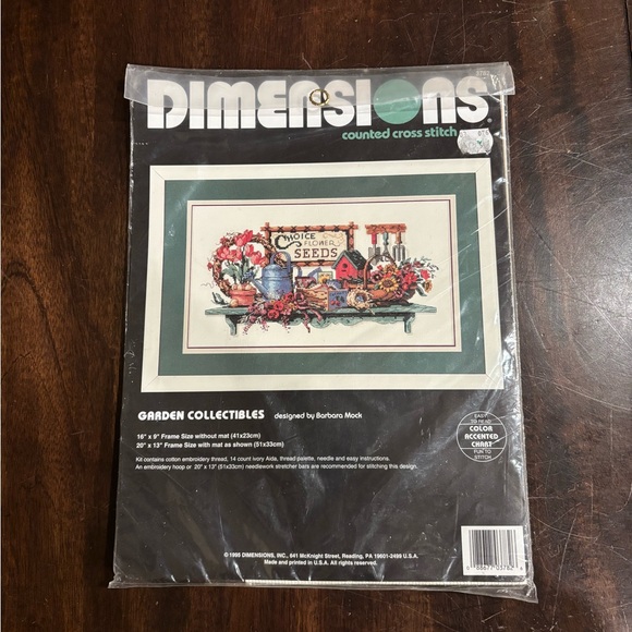 Other - Dimensions #3782 counted cross stitch garden collectibles Vintage 1995!